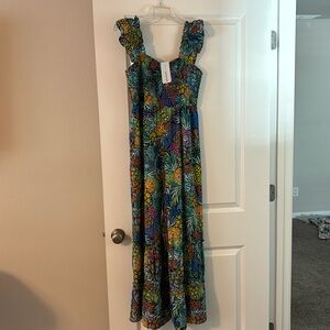 Floral wide leg jumpsuit